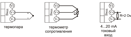 Подключение датчиков температуры к Термодат-11И5