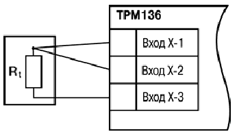 Схема подключения ТС к прибору ТРМ136