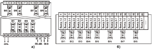 Схема подключения симисторных оптопар прибора ТРМ 148-С