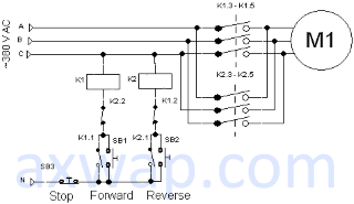 reverse induction motor using plc mitsubishi with delay